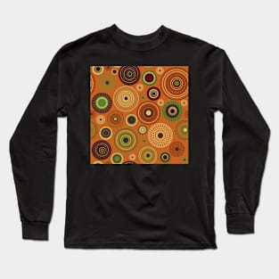 concentric circles brown Long Sleeve T-Shirt